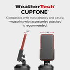 WeatherTech CupFone, Universal Cup Holder Phone Mount for Cars – Adjustable & Secure Fit with Open Access for Charging – Compatible with iPhone, Android - Metal Knobs, Gold - Image 7