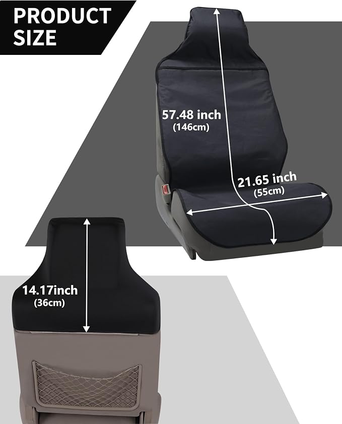 Waterproof Car Seat Cover Automotive Seat Covers for Cars Trucks and SUVs Car Seat Cover Protector Black-Navy - Image 6