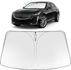 Proadsy Custom Fit 2020-2026 Cadillac CT5 Windshield Sun Shade, Blocks Heat | 240T Heat Shield, Drops Temp 54°F, Blocks 99% UV, Prevents Dashboard Cracking, Summer Parking & Beach Trips, Easy Twist-Fold by Proadsy