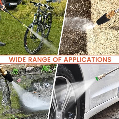 Pressure Washer Tips Rotating Turbo Nozzle, 4000PSI Max Power Washer Accessories Parts, with 7pcs Spray Jet Nozzles Kit Attachment&1/4 IN Quick Connector, for Cleaning Concrete, Brick Surface - Image 6