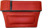 Car Seat Gap Filler Organizer with Cup Holder Expander, Leather Console Seam Filler Storage Box, Auto Front Seat Gap Organizer for Phones Keys Glasses, Universal Fit (Wine Red Driver) - Image 7