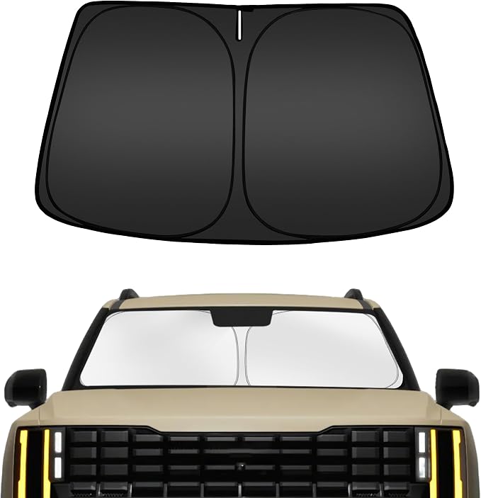 ARISMOTOR Windshield Sun Shade for Kia Telluride 2027 | Custom Fit, Foldable, Front Window Sunshade Sun Visor Protector, Block UV Rays, Keep Car Cooler by ARISMOTOR