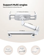 Lamicall Car Headrest Tablet Holder, 3 in 1 Extension Adjustable Arm | Tablet Car Mount for Back Seat, Road Trip Essentials for Kids, for 4.7-11" Devices, iPad Pro Air Mini, Galaxy, Fire HD, White - Image 5
