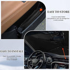 Raccoon Car Windshield Sunshade Umbrella Funny Raccoon Sun Shade Umbrella for Car Raccoon Foldable Car Window Shades Windshield Sun Shades Umbrella Cover 57 x 30 in - Image 6