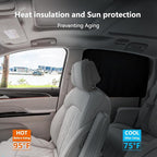 Car Side Window Sun Shades Magnetic Automotive Curtains Camping Rays Glare Sunshade Side Window Rear Seat Divider Privacy Protection Curtains Universal Fit for Most Vehicles (Fron&Rear-Side Curtains) - Image 5