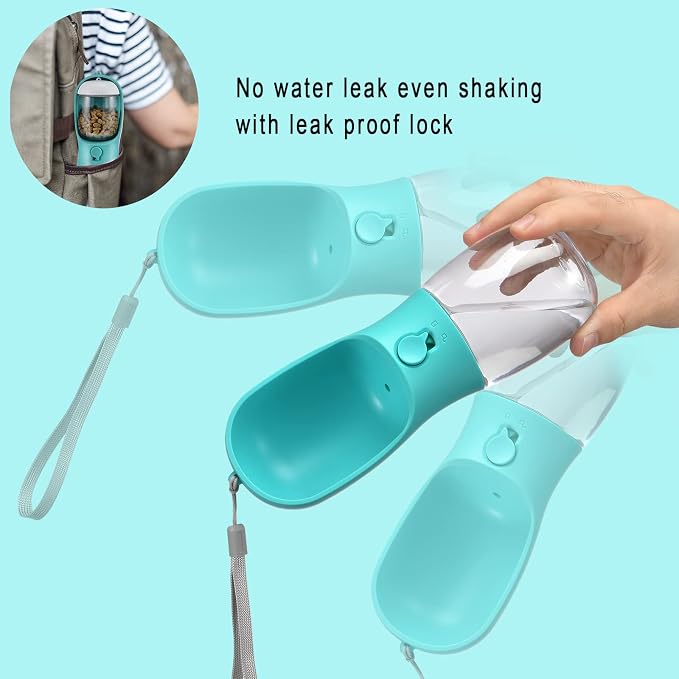 Cibaabo Dog Water Bottle Portable with Food Container & Filter for Travel | Feeding & Hydration | Travel Water Bowl | Portable Pet Dispenser | Dog Gifts | Puppy Essentials | for Hiking Camping Beach - Image 5