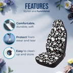 GENANY Skull Car Seat Covers Set of 2, Horror Breathable Front Seat Covers for Truck Sedan SUV, Spooky Car Accessories, Horror Gift for Women Men - Image 5