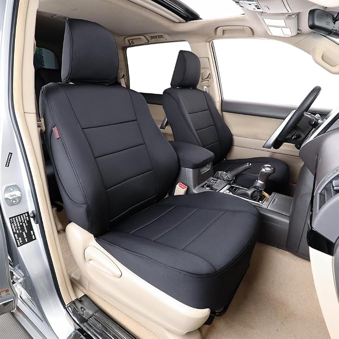 EKR Car Seat Covers Custom Fit for Toyota 4Runner(5 Seats) Full Set | for Toyota 4Runner 2003-2009(Manual Front Seats)Airbag Compatible,Waterproof Pet-resistant Protection,Neoprene(Black) by EKR