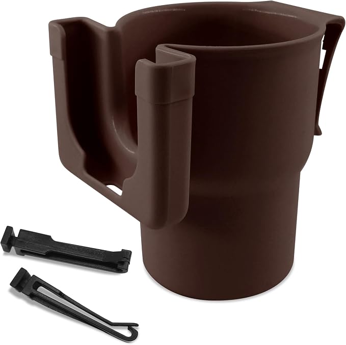Car Cup Holder Expander, Cup Holder for Car, 2-in-1 Mobile Phone Drink Adapter, Auto Interior Accessories Multifunction Auto Seat Back and Armrest Box Storage Device for Most Vehicles (Brown) by Unknown
