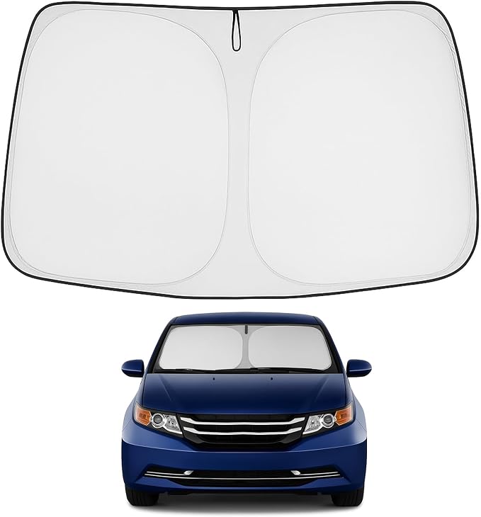 Proadsy Custom Fit Car Windshield Sun Shade for 2011-2017 Honda Odyssey | 240T Heat Shield, Drops Temp 54°F, Blocks 99% UV, Prevents Dashboard Cracking, Summer Parking & Beach Trips, Easy Twist-Fold by Proadsy