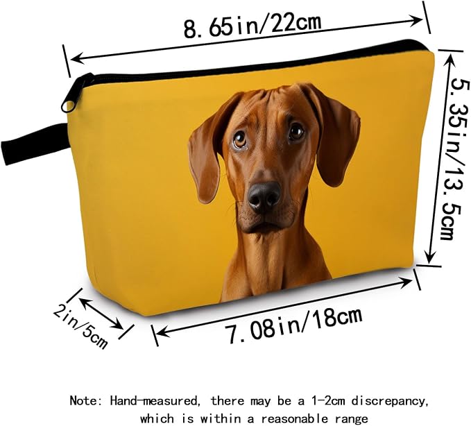 Rhodesian Ridgeback Dog Makeup Bag for Women Travel Cosmetic Organizer Bag Teacher Appreciation Gifts Small Zipper Toiletry Bag - Image 2