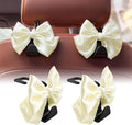 Car Seat Headrest Hook, Bow Car Purse Hooks, Auto Seat Hook Hangers Storage Organizer Interior Accessories for Purse Coats Umbrellas Grocery Bags Handbag, 2-Pack (White) by Unknown