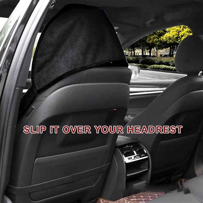2PCS Car Towel Seat Cover, Waterproof Non-Slip Front Seat Protector for Post Gym Workout Beach Hiking, Sweatproof Washable Bucket Seat Protective Cover for Car SUV Truck Sedan (Red) - Image 5
