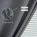 Portable Light Blocking Curtains Self-Stick Design, Removable Adhesive Window Shades for Apartment Office, 71" W x 84" L, Grey, 1 Panel - Image 5