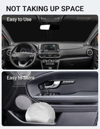 Proadsy Custom Fit 2018-2025 Hyundai Kona Windshield Sun Shade, Blocks Heat | 240T Heat Shield, Drops Temp 54°F, Blocks 99% UV, Prevents Dashboard Cracking, Summer Parking & Beach Trips, Easy Twist-Fold - Image 9
