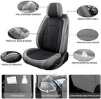 Car Seat Covers Full Set Fit For Hyundai Tucson 2005-2026 ,Gray&Black | Premium Faux Leather, Waterproof, Anti-Slip, Airbag Compatible, Breathable, Car Seat Protectors, 2 Rows 5 Seats - Image 4