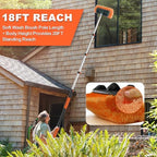 Buyplus 18FT Reach Car Wash Brush with Long Handle - Car Cleaning Kit with 3-12FT Extension Pole, Wheel Brush, Microfiber Cleaning Mop, Mitt, Window Squeegee for RV Truck SUV Boat Solar Pane Washing - Image 3