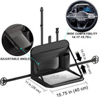 Backseat Car Organizer with Detachable Steering Wheel Tray 1 Pack,Car Back Seat Laptop Desk, Multifunctional Food Tray,Back Seat Car Storage & Tablet Holder for Kids (Black, 1PC) - Image 5