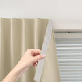 Self Adhesive Portable Blackout Curtains for Bedroom Easy to Install Window Thermal Lnsulated Kitchen Room Darkening Small Window Curtains, Cortinas Para Cuarto, 59"W X 71"L, Beige, 1 Panel by Sovtfides