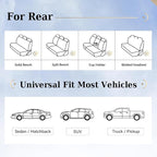 Coverado Rear Bench Car Seat Covers, Car Rear Seat Covers, Nappa Leather Back Seat Cover, Automotive Seat Covers Seat Cushion Cover Universal Fit for Most Cars Sedan SUV Pickup Truck, Black&Gray - Image 7