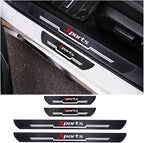4PCS Car Door Sill Protector, Sport Carbon Fiber Anti-Slip Vehicle Door Edge Scratch Protection, Self-Adhesive Automotive Entry Guard Decoration Sticker, Universal for SUV RV Truck by Sandfren