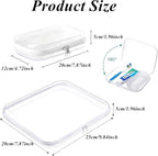 4 pcs Clear Hard Shell Zipper Case, White | Water-Resistant, Travel Makeup Bag, Diaper Bag Organizer Pouches, Clear Toiletry Bags - Image 2
