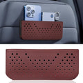 Car Seat Side Pocket Organizer, Multifunctional Mini Console Storage Bag for Phone, Keys, Sunglass, Wallet, PU Leather Tray Pouch Car Organizer Accessories for Seat, Door, Window, Console (Red) by Unknown