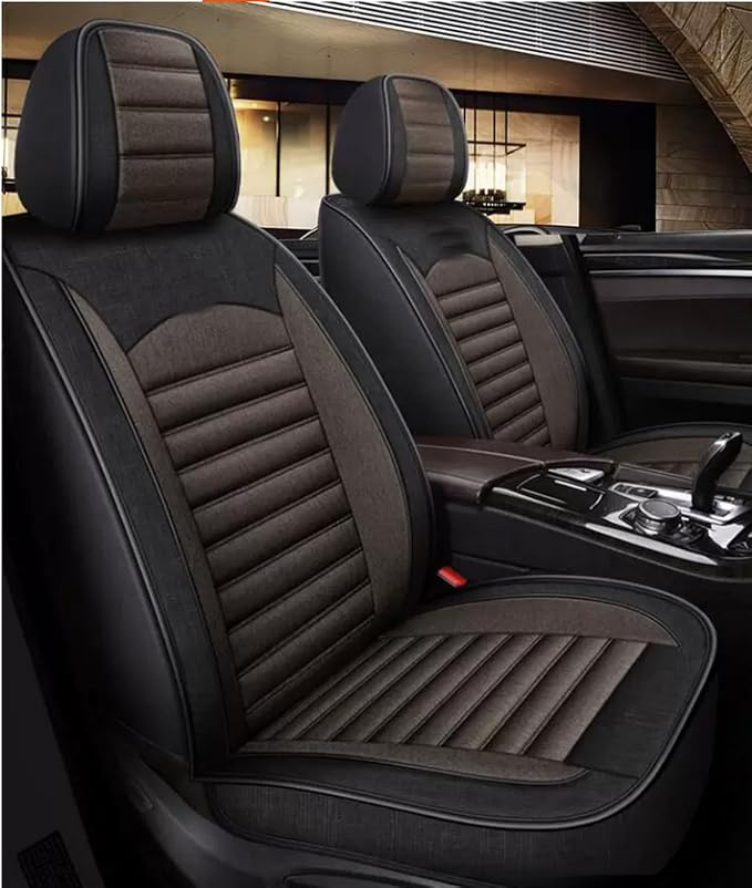 for car seat Covers Non-Slip （E.g, for Tesl,for Mercedes-Benz,for BMW,for Audi, for Ford, for Honda, for Nissan,for Toyota,for Chevrolet,for Jeep.. (Black Coffer(line)) - Image 9