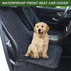 Waterproof Front Seat Car Cover, Car Seat Covers for Dogs, Nonslip Pet Passenger Seats Cover Protector, Car Accessories Scratch-Proof Pet Front Covers Universal Fit Most Auto Trucks SUVs (Black) - Image 4