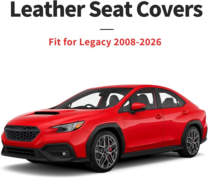 for Subaru Legacy 2008-2026 Car Seat Covers, Full Set, Brown | Luxury Full Coverage Leather Seat Protectors, Waterproof Breathable, Non-Slip, Easy to Install, Airbag Compatible, All-Season - Image 4