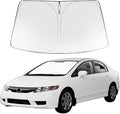 Proadsy Custom Fit 2006-2011 Honda Civic Windshield Sun Shade, Blocks Heat | 240T Heat Shield, Drops Temp 54°F, Blocks 99% UV, Prevents Dashboard Cracking, Summer Parking & Beach Trips, Easy Twist-Fold by Proadsy