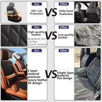Front Seat Covers Custom Fit for Lexus ES350 2007-2026, Black&Brown | Lumbar Support, Luxury Faux Leather, Breathable, Anti-Slip, Airbag Compatible, Waterproof, Car Seat Protectors, 1 Row 2 Seats - Image 3