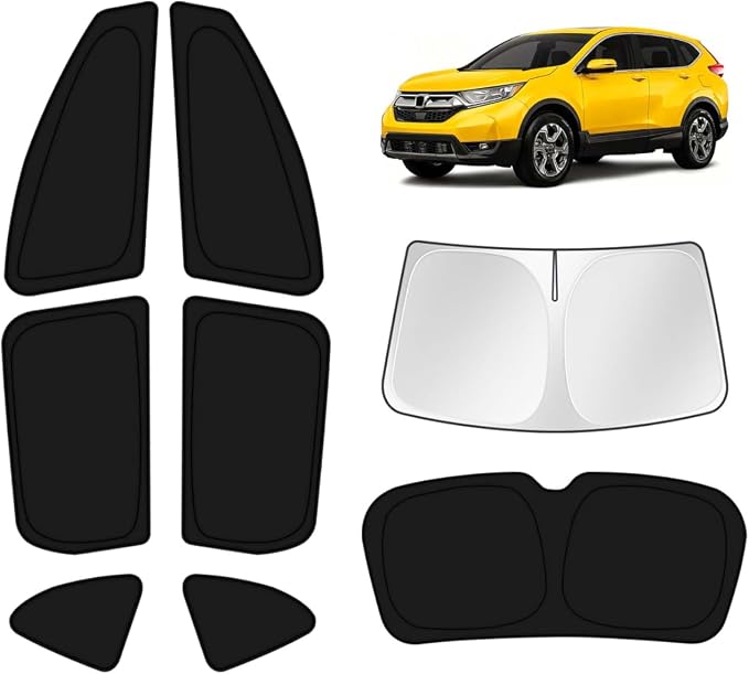 KUST Car Window Shades for Honda CRV 2017-2022 CR-V Accessories Windshield Sun Shade Side Rear Window Covers Sunshade Privacy Protection for Camping Blackout UV Block Full Set 8PCS by KUST