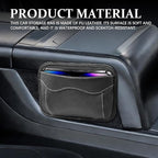 Car Side Pocket Organizer, Car Seat Side Storage Pocket, Pen Phone Holder Tray Pouch Vehicle Seat Gap Filler, PU Leather Car Seat Side Pocket Organizer for Auto Door Window Console (Black) - Image 4