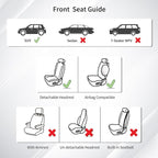 Huidasource Custom Fit RAV4 (Gas Only) Front Seat Covers, Gray Waterproof Faux Leather Full-Coverage for 2019-2024 Toyota RAV4 LE/XLE & XLE Premium/Limited (Does Not Fit Adventure and TRD Off-Road) - Image 8