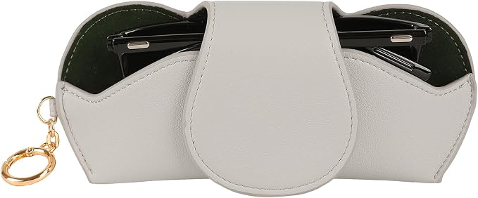KINIVA Sunglasses Holder for Car Visor with Hanging Hook Portable Leather Glasses Storage Bag with Detachable Clips by KINIVAFashionJewelry
