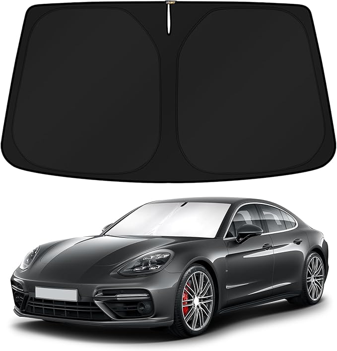 KUST Windshield Sun Shade for 2017-2024 2025 Porsche Panamera Sedan Accessories Custom Fit Sunshade Sun Visor Protector Foldable Blocks UV Rays Keep Your Car Cooler by KUST