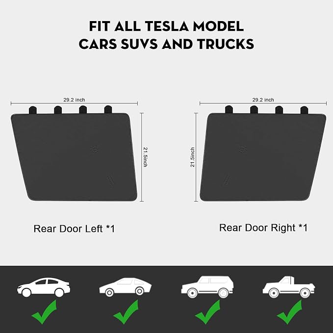 2PCS Dog Car Door Protector for Tesla Model Y & Model 3 (29.2'' x 21.5") | Vehicle Door Covers for Car/SUV/Truck Universal Size Waterproof Scratchproof Guards Your Car from Dog Scratching - Image 2