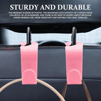 4PCS Car Seat Headrest Hooks, Purse Hook for Car | Car Headrest Hidden Hook, Car Interior Accessories Multi-Use Portable Headrest Organizer Holder for Purse Handbag Coats - Image 3