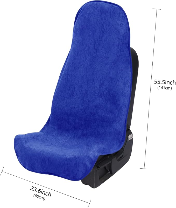 Waterproof 2 Pack Car Seat Cover Universal Fits Car Sweat Towel for Trucks SUV Van Royal Blue Car Seat Protector Sweat Proof Protector Cloth Seats - Image 6