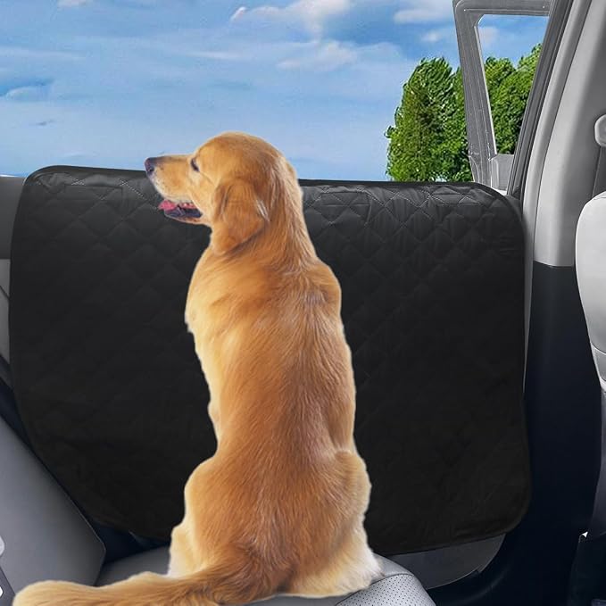 2 Pcs Car Door Protector for Dogs Waterproof Anti Scratch Pet Car Door Cover Protector Vehicle Door Guards Fits Sedans and SUVs Pet Travel Black （2 Pack） (Black Plaid) by NEWFOM