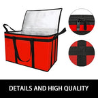 Bodaon 2-Pack Insulated Food Delivery Bag for Hot/Cold Meal, XXX-Large Cooler Bags, Pizza Delivery Bag for Commercial Delivery, Insulated Grocey Thermal Bag, Red - Image 3