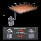 Car Tray Table & Car Laptop Desk, Height-Adjustable 360° Rotating Wood Car Laptop Mount, Steering Wheel Tray, Cup Holder Table,Compatible with Tesla & Most Vehicles Walnut - Image 6