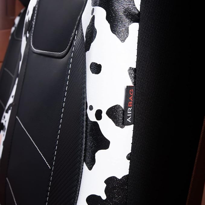 Flying Banner car seat Covers Protects Water Proof Faux Leather Carbon Fiber Fronts Cow Black - Image 7