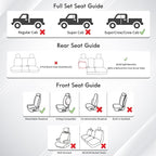 Huidasource Ford Custom Seat Covers, Car Seat Cushion Cover Fit for 2015-2026 Ford F150 SuperCrew & 2017-2026 F250 F350 F450 Super Duty Crew Cab XL XLT Lariat King Ranch Platinum(Full Set/Coffee) - Image 8