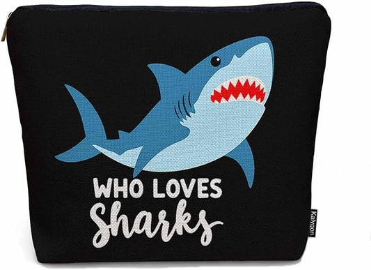 Shark Cosmetic Bags For Women, Sea Animal Sharks Who Loves Shark Roomy Makeup Bag Toiletry Bag Accessories Organizer Storage Bags Makeup Pouch For Travel Business Gym Camping Bathroom by Unknown