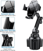 miracase Cup Phone Holder for Car, [Upgraded Version] Adjustable Long Neck Car Cup Holder Phone Mount Cradle Friendly Compatible with iPhone Samsung Google and All Smartphones, Green - Image 5