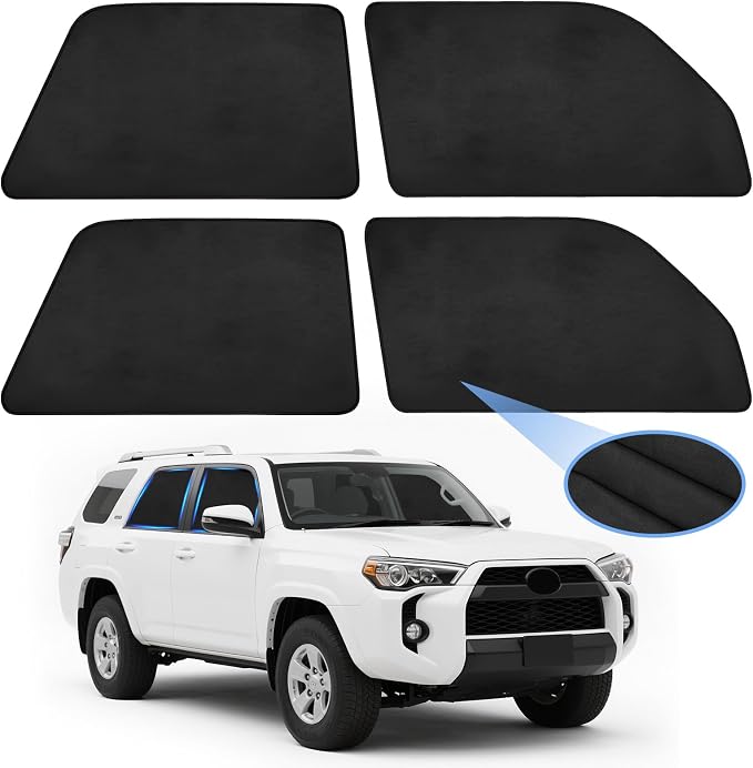 ZATOOTO 4runner Sun Shade 2017-2024, 4 Packs Soft Suede for Durable | Full Blackout for Privacy, 100% UV Protection, For Family Travel, Baby, Pet, Magnetic Quick Installation - Image 8