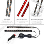 Car LED Strip Light, Interior Car Lights, 12V 24 LED Auto Atmosphere Lamps with Cigarette Lighter, Auto Lamp Ambient Night Light Strip Lighting Kit for Vehicles (Cigarette Lighter/Yellow) - Image 7