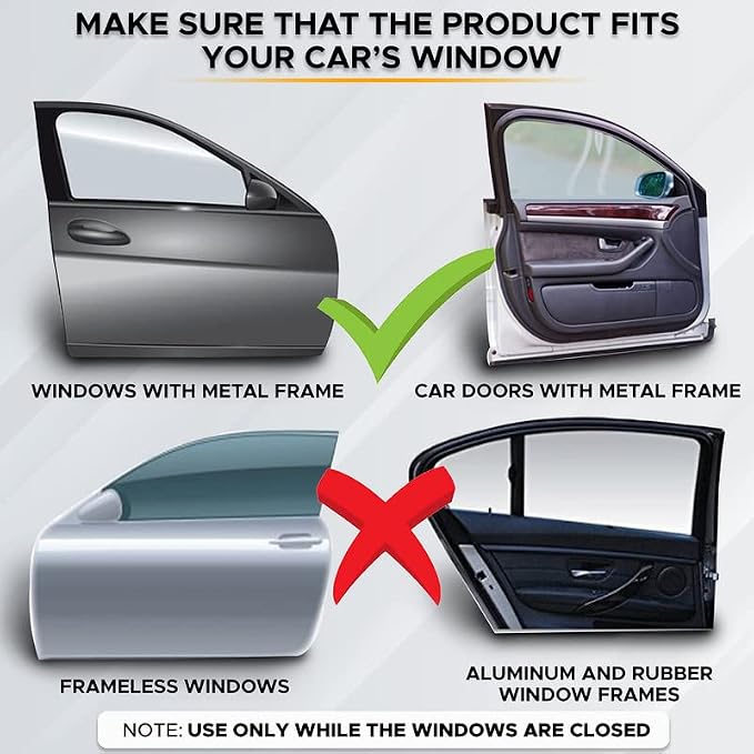 EcoNour Magnetic Car Sun Shade Side Window (2 Pack) | Rear Window Sun Shade | Blocks Harmful UV Rays | Ensures Privacy Protection | Baby Travel Accessories | Magnetic Curtain for Baby and Kids - Image 6